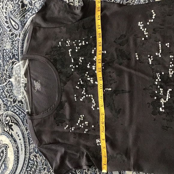 Calvin Klein Tee with Dressy overlay - Picture 5 of 6